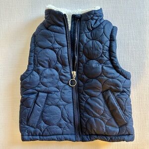 12M navy quilted lined vest